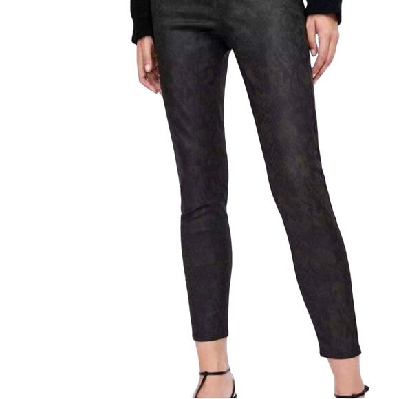ZARA Z1975 Snakeskin Printed Denim Jeans Pants Waxed Finish 4 X‎ 26 - Picture 2 of 16